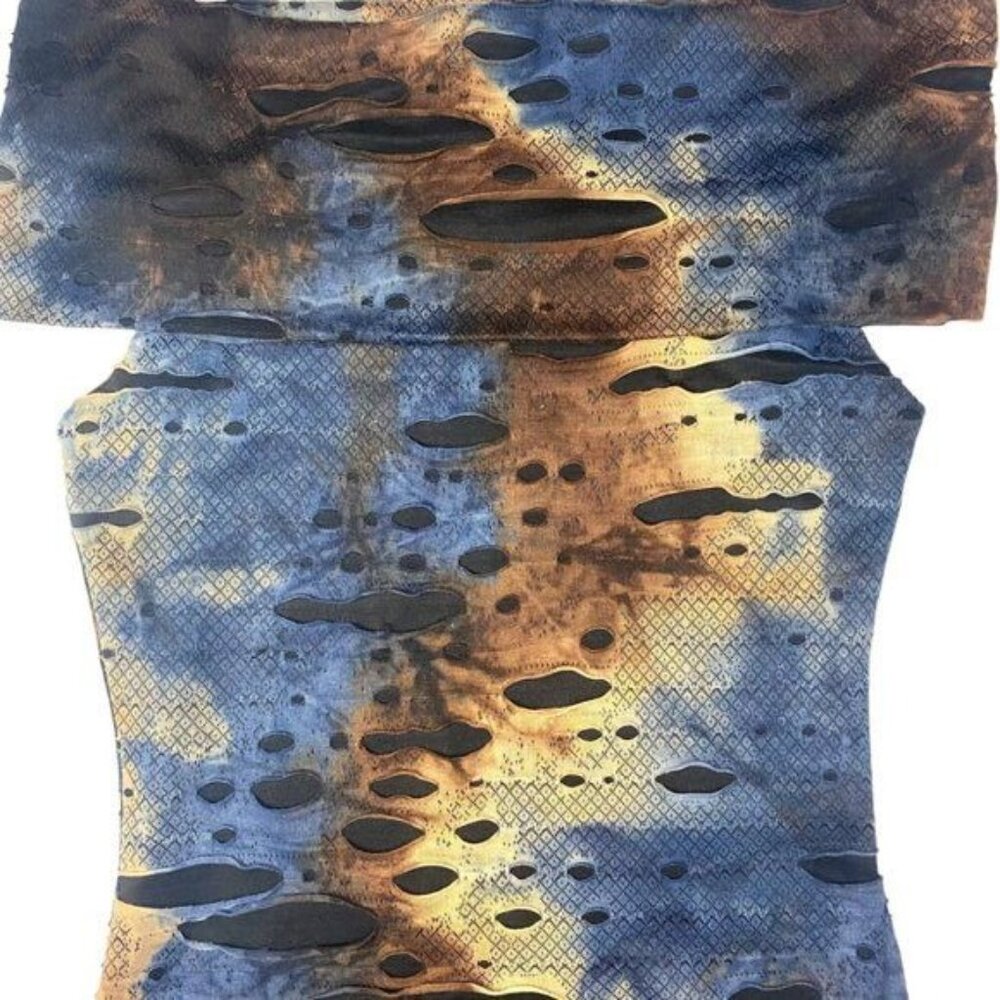 Samuel Dong Womens Multicolor Abstract Print Dres… - image 3